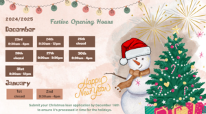 Festive opening hours 